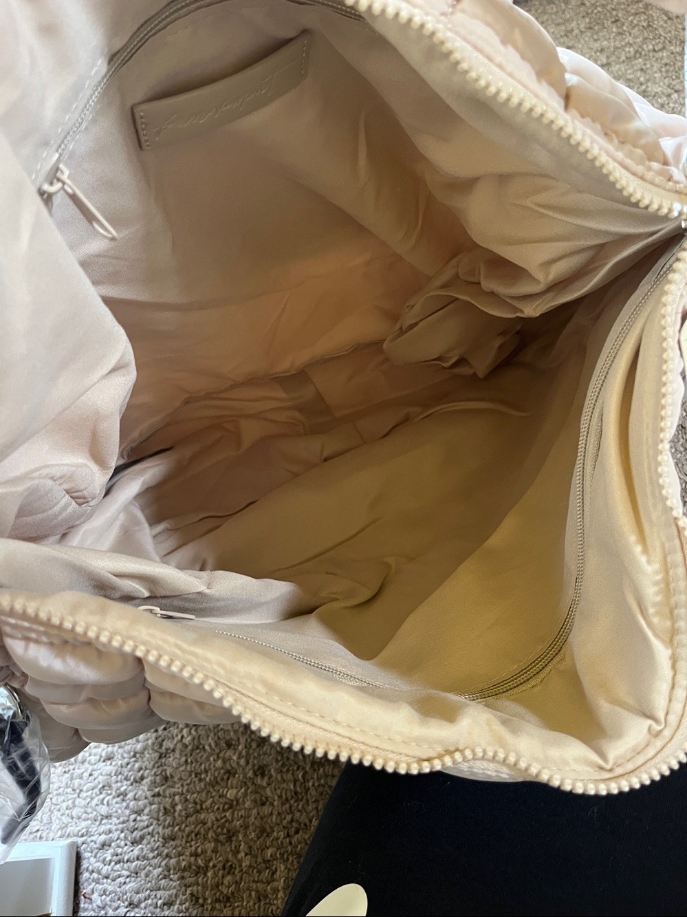 Free people Quilted Puffer Shoulder Bag in Beige - Picture 5 of 6